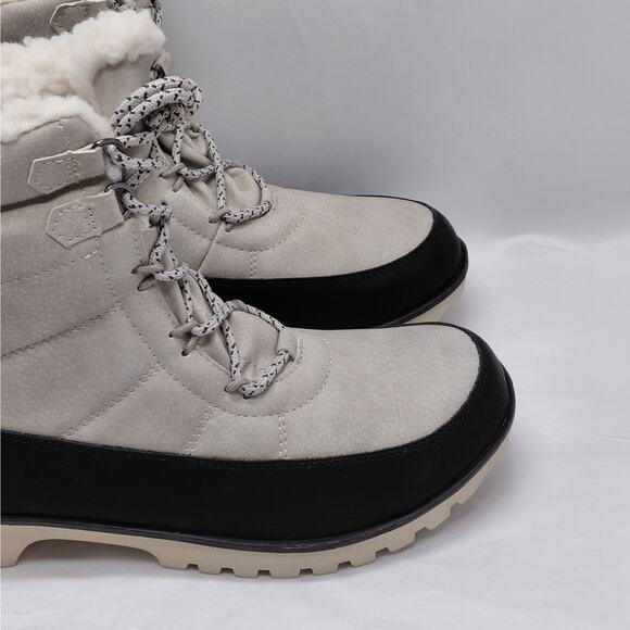 JBU by Jambu Womens 8.5 Alaska Waterproof Winter Snow Boots Gray Black Faux Fur - Picture 5 of 9